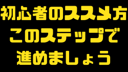 【初心者のススメ方】